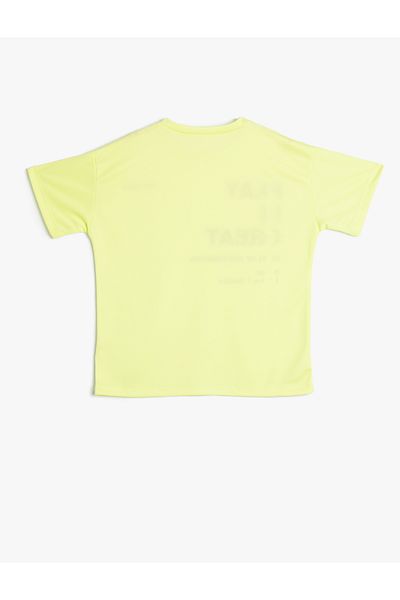 Koton T-Shirt Printed Short Sleeve Crew Neck Cotton
