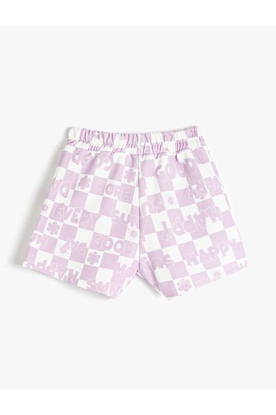 Koton Pantaloni scurți cu buzunar elastic în talie imprimați