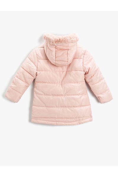 Koton Plush Lined Long Puffer Coat