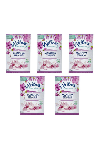 Wellnax Dolap Çekmece, Oda ve Araç Kokusu - Manolya Ferahlığı 5 Adet
