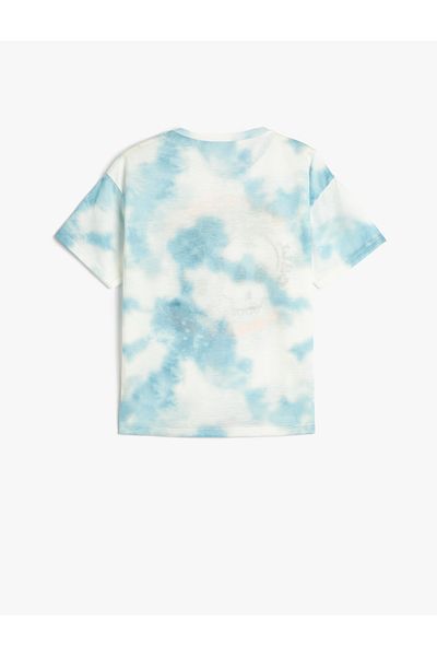 Koton Tricou cu model batik cu mânecă scurtă cu decolteu cu craniu imprimat