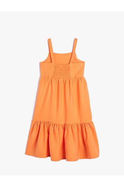 Koton Kleid Basic Midi-Länge Träger Modalstoff