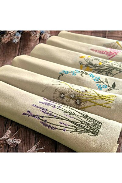 En Güzel Hediye Sensin Nakış İşlemeli Çiçekli Çay Havlusu,Sevimli Mutfak Havl...