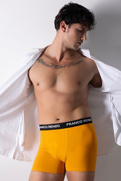 FRANCO RENZO Ανδρικό μπόξερ 6 τεμαχίων Luxury Box Boxer από βαμβάκι και Lycra