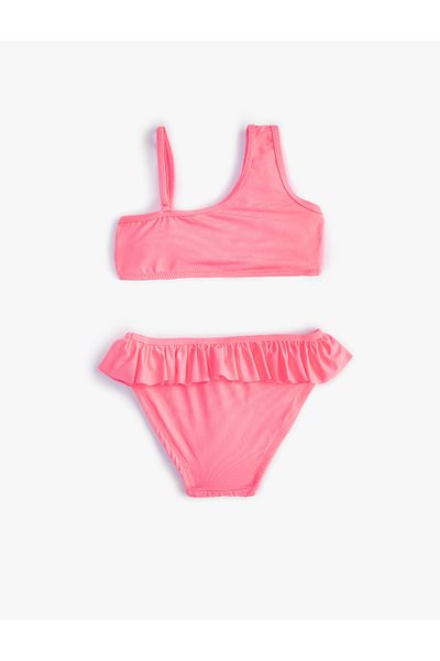 Koton Set bikini cu volan cu un singur umăr - Detaliu curea subțire