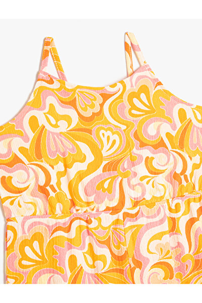 Koton Jumpsuit kötőfék nyak teljes hosszúságú széles lábpántok absztrakt minta