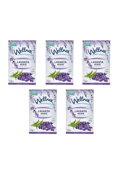 Wellnax Dolap Çekmece, Oda ve Araç Kokusu - Lavanta Kesesi 5 Adet