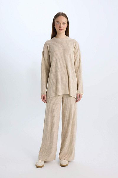 DeFacto Relax Fit Rundhalsausschnitt Basic Plain Knitwear Tunika Pullover E2938ax24wn