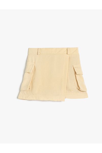 Koton Shorts Skirt Pocket Elastic Waist