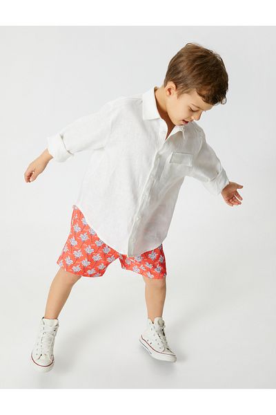 Koton Linen Shirt Long Sleeve