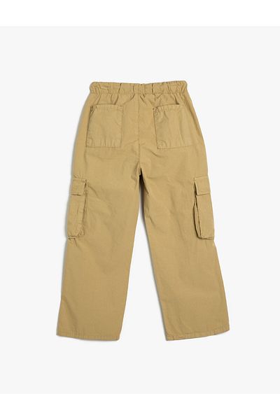Koton Cargohose mit Taschendetail und Spitzenbund aus Baumwolle
