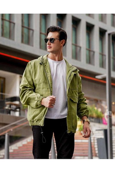 KUN SPORTSWEAR Gabardine Fabric - Άνετο μπουφάν Unisex με κουκούλα