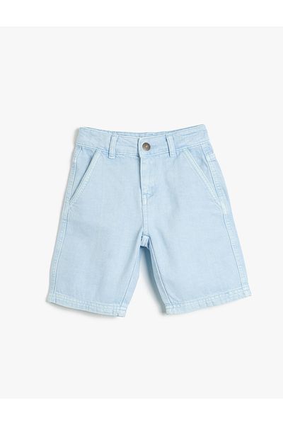 Koton Denim Shorts Pocket Cotton