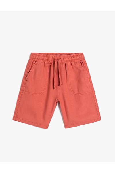 Koton Shorts Linen Blend Tie Waist Pocket