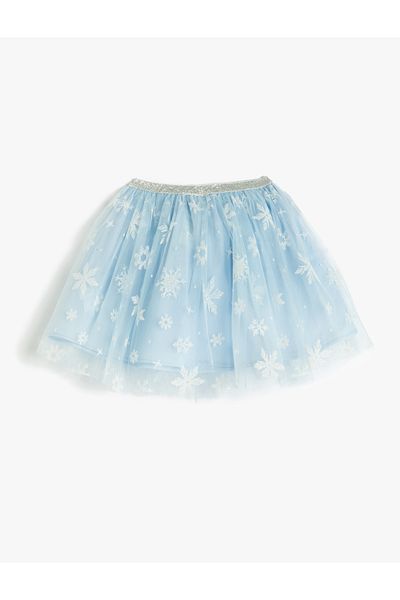 Koton Fustă Tutu Talie elastică cu model fulgi de nea