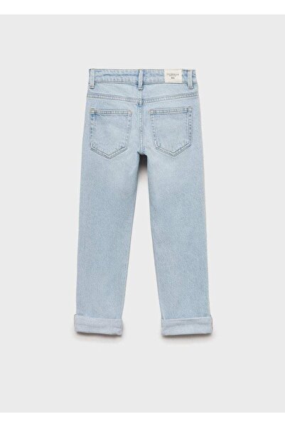 MANGO Kids Paçaları kıvrık düz kesim jean
