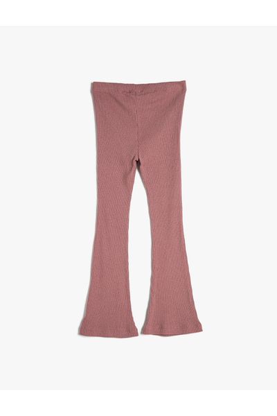 Koton Hose mit ausgestelltem Bein und geripptem, elastischem Bund