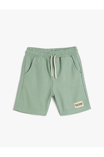 Koton Basic-Shorts, strukturierte Taschen, Taillenschnürung