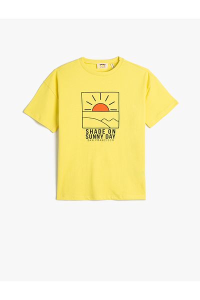 Koton San Francisco T-Shirt Short Sleeve Crew Neck Cotton