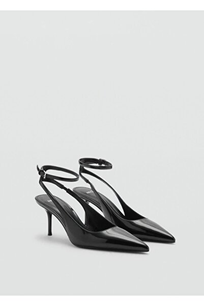 MANGO Woman Rugan görünümlü topuklu ayakkabı