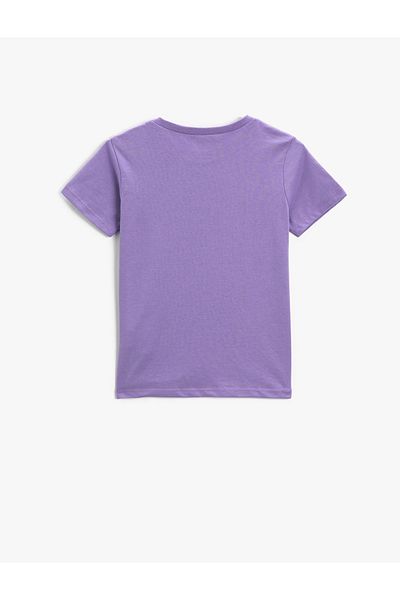 Koton Kurzarm-T-Shirt mit Totenkopf-Print und Rundhalsausschnitt aus Baumwolle
