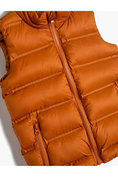 Koton Stand Collar Puffer Vest with Zippered Pockets