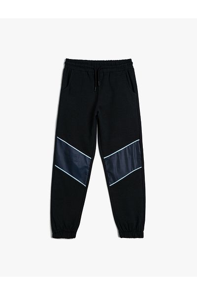 Koton Jogger-Jogginghose aus Baumwolle – Taille gebunden, erhöht
