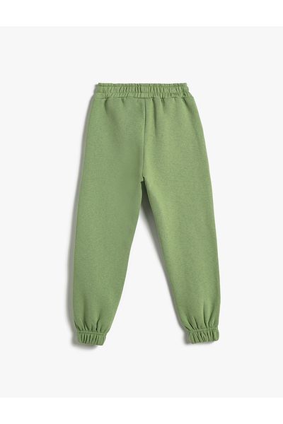 Koton Jogger-Jogginghose, erhabener Druck, detaillierte Tasche, elastischer Bund