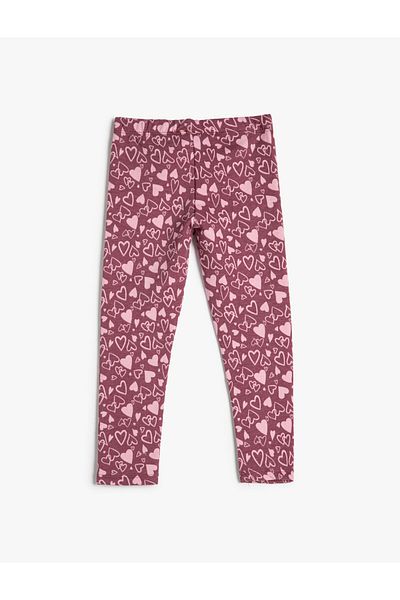 Koton Tights Heart Print Detailed Elastic Waist