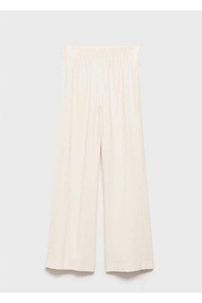 MANGO Woman Elastik belli wideleg pantolon