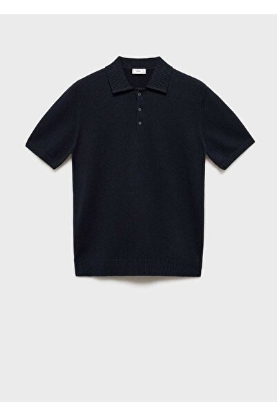 MANGO Man Dünnes Strick-Poloshirt aus Baumwolle