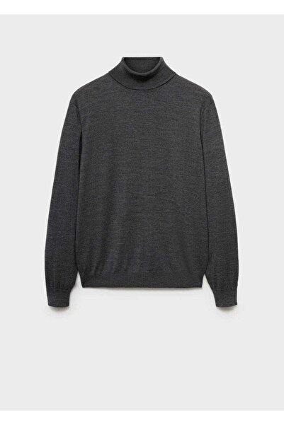 MANGO Man %100 merinos yünü balıkçı yaka kazak