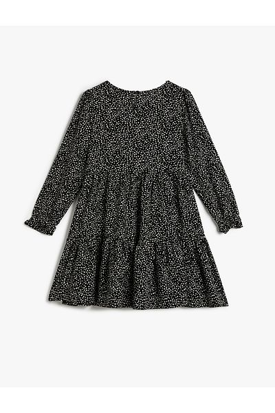 Koton Rochie Midi cu Maneca Lunga Maneci Rotunde Cu Guler Rotund Elastic