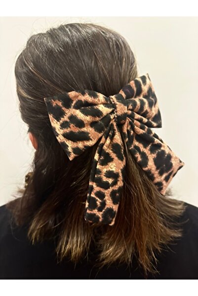 alsaccessories Clip de clemă model coadă cu model leopard pentru femei, clemă...