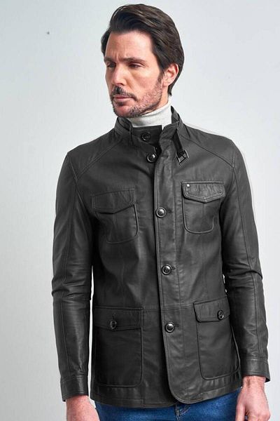 Pierre Cardin سترة جلدية للرجال