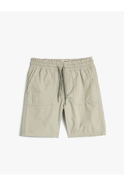 Koton Shorts aus Baumwolle mit Bindegürtel und Taschendetail