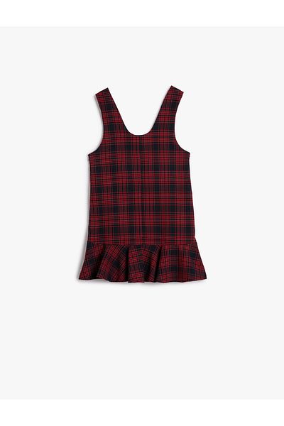 Koton Gilet Dress Midi Frilly Thick Strap