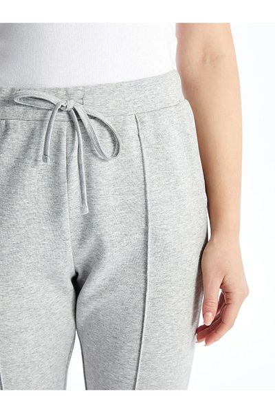 LC Waikiki Basic γκρι γυναικείο ελαστικό στη μέση ίσιο φούτερ