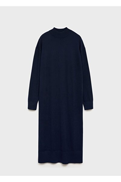 MANGO Woman Rochie tricotată cu gât rotund