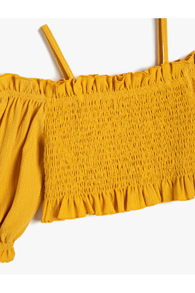 Koton Crop halenka s nízkými ramenními popruhy Gippeli s krátkým rukávem