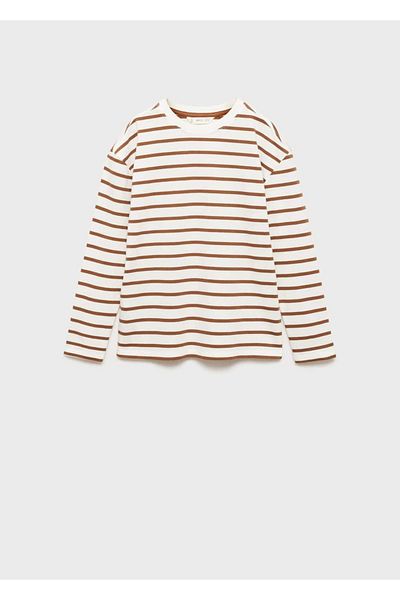 MANGO Kids Ριγέ μακρυμάνικο μπλουζάκι