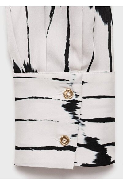 MANGO Woman Desenli gömlek elbise