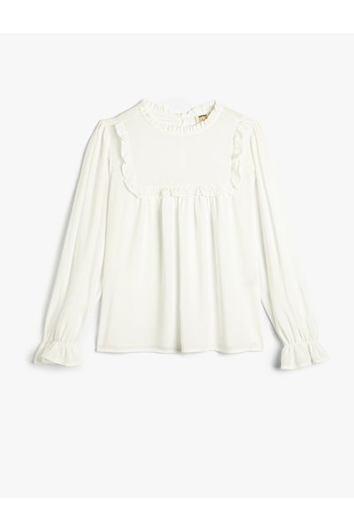 Koton White Girl's Blouse