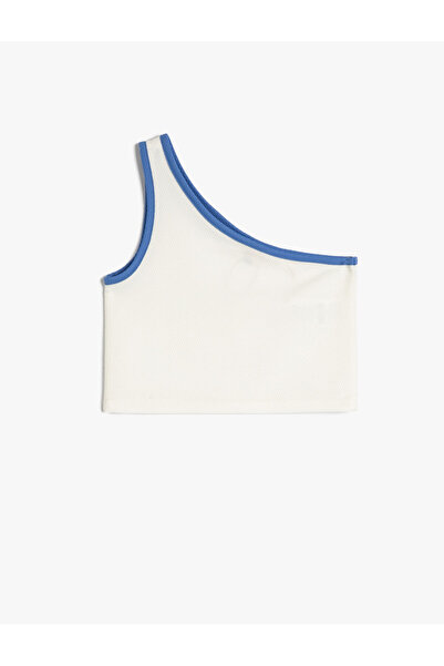 Koton One Shoulder Top Textured Color Contrast