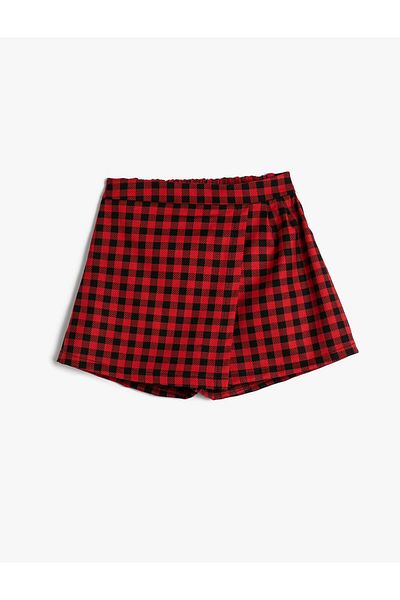 Koton Σορτς Tweed Φούστα με διπλό στήθος ελαστική μέση