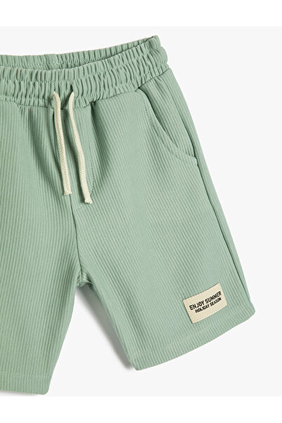 Koton Základní šortky Texturované kapsy Kravata v pase