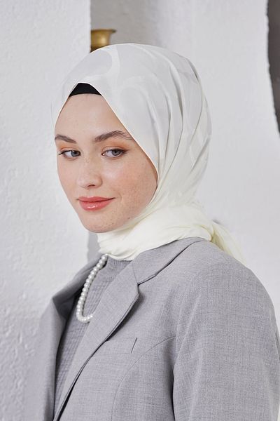 Loryan Scarf Jacquard Shawl - Stone Floss Jacquard Shawl 4312