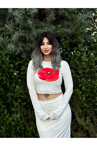 favorim peruk Özel vip seri gerçek saç dokusunda siyah gri dalgalı peruk