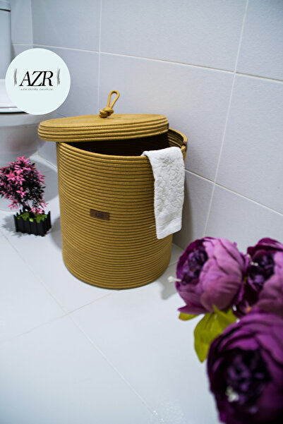 AZR HOME DESİGN Jute Wicker, 35 X40 Laundry Basket Bathroom Basket Toy Basket