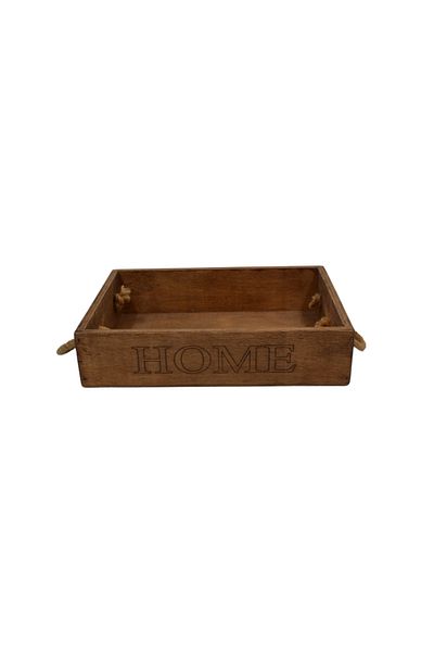t tun's woods Home Written Natural Wood Presentation Tray Decorative Handmade Tray 30X22 cm